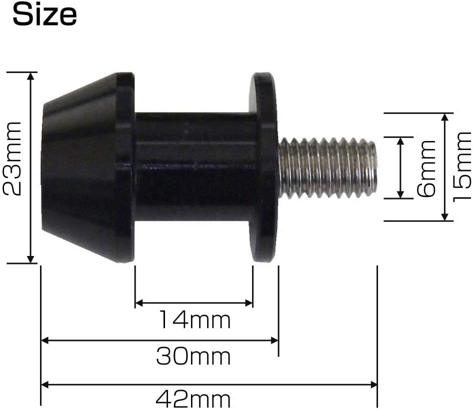 バイク スタンドフック 8mm M8 アルミ 削り出し ホンダ スズキ 取付ボルト 左右 2個セット 汎用 カラー：ブルー_画像4