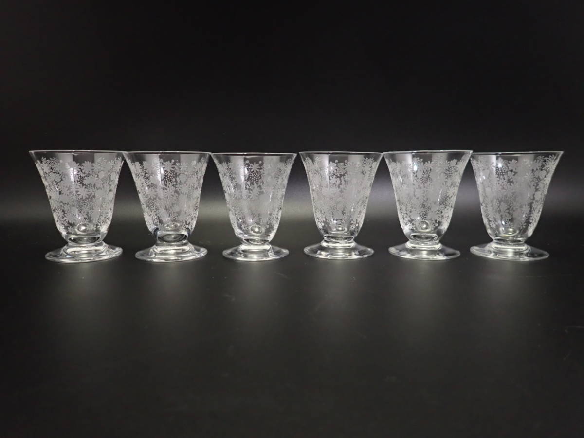g102 H7cm オールド バカラ エリザベート 日本酒 グラス 6個 白ワイン