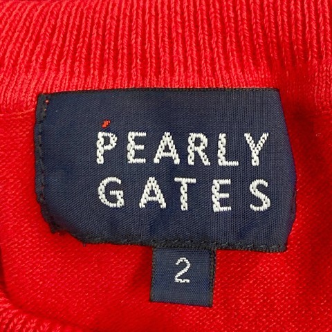 PEARLY GATES パーリーゲイツ ハイネック 長袖ニットセーター レッド系 2 [240001841894] ゴルフウェア レディース_画像4