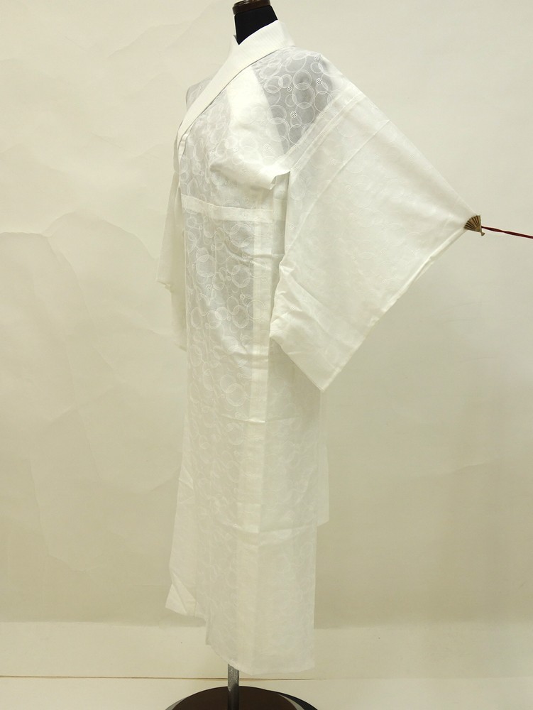 激安/新作 41214-1◆中古美品 長襦袢 レース地 白 丸 壽光織 紐付き 仕立て上がり 激安/新作 41214-1◆中古美品 長襦袢 レース地 白 丸 壽光織 紐付き 仕立て上がり