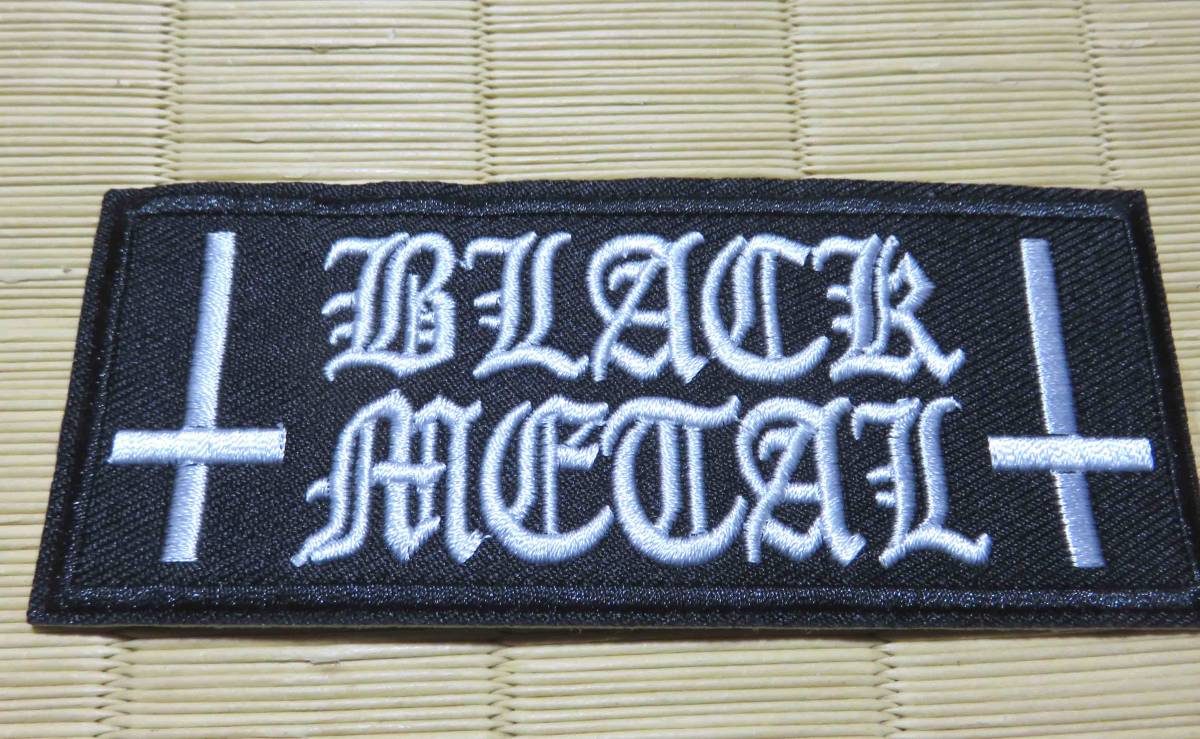 ■長方形　BM　逆さ十字架◆新品　ブラックメタル　Black Metalヘヴィメタル　刺繍ワッペン（パッチ）激渋◆音楽　MUSIC　ミュージック◇◎_画像4