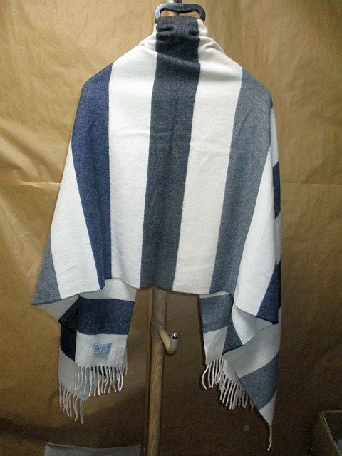 JOHNSTONS OF ELGIN ESTNATION エストネーション 別注 カシミヤ100% ボーダー 大判 ストール_画像4