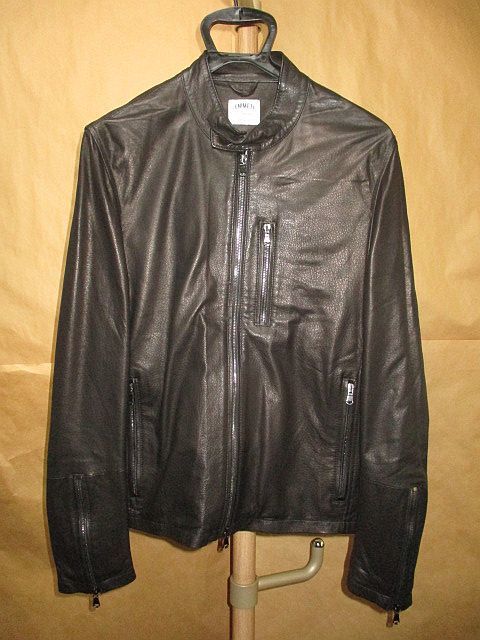 EMMETI ラム レザー シングル ライダース 黒 48 test.midwest