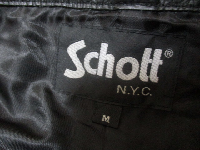 schott ショット BUFFALO LEATHER OVERALL レザー オーバーオール 黒M