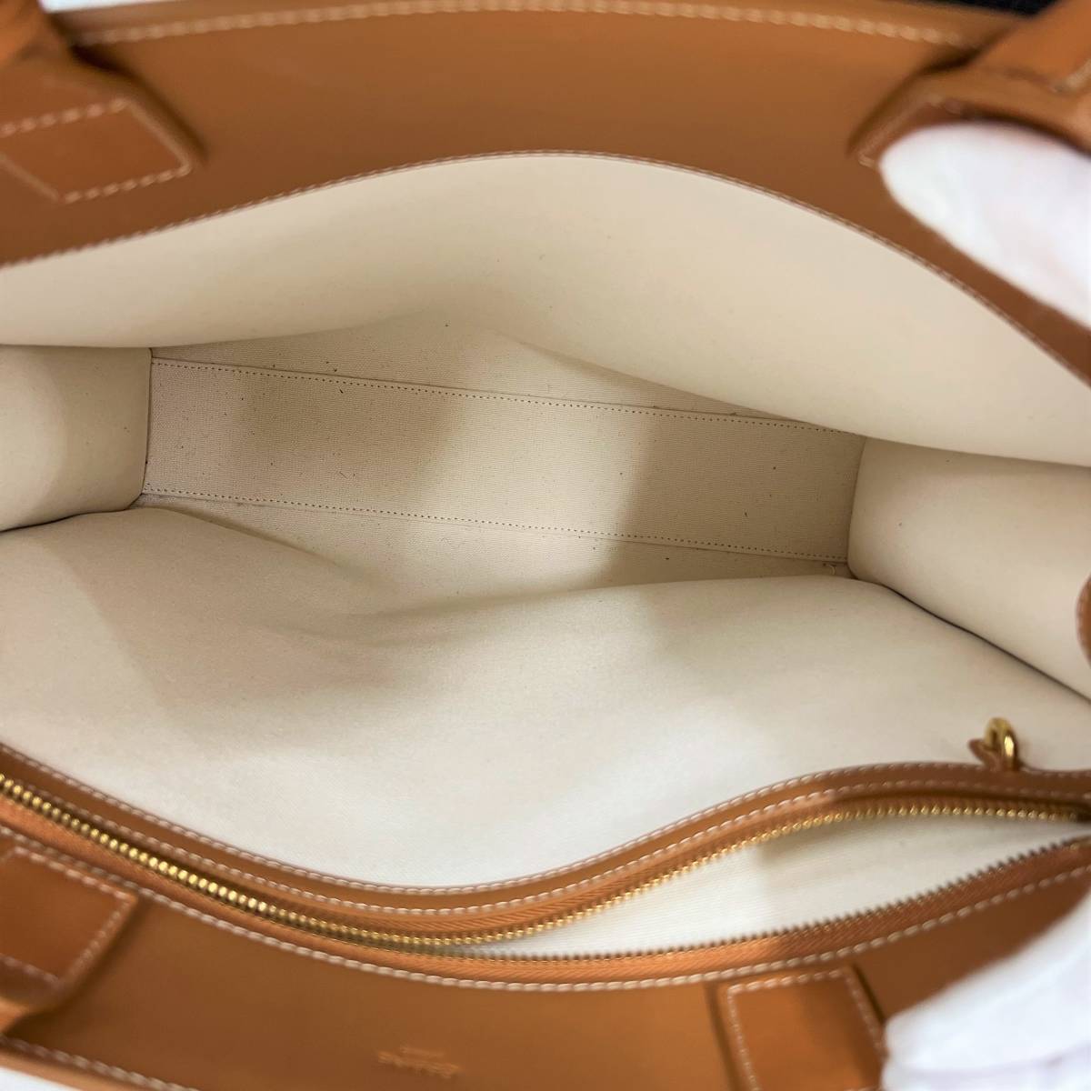 セリーヌ バーティカル カバ ラージ キャンバス レザー トートバッグ