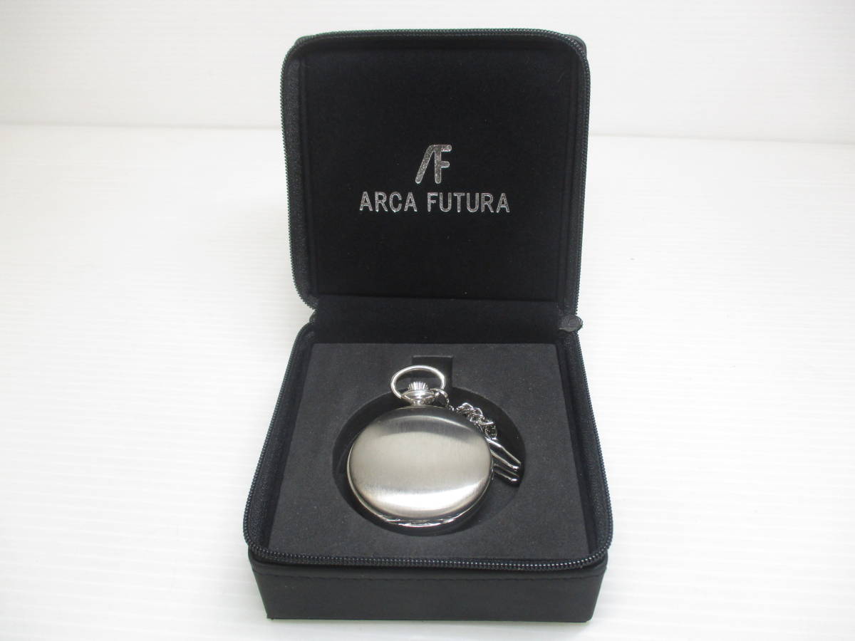 221120-003 ARCA FUTURA アルカフトゥーラ 懐中時計 手巻 スケルトン 箱付 アンティークの画像8