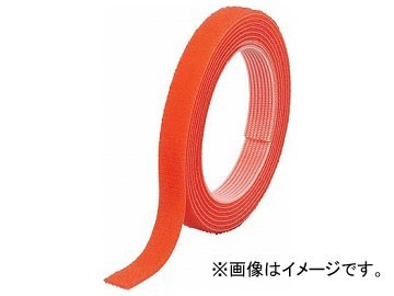 トラスコ中山 マジックバンド結束テープ 両面 幅10mm×長さ30m オレンジ MKT-10W-OR(7541996)_画像1