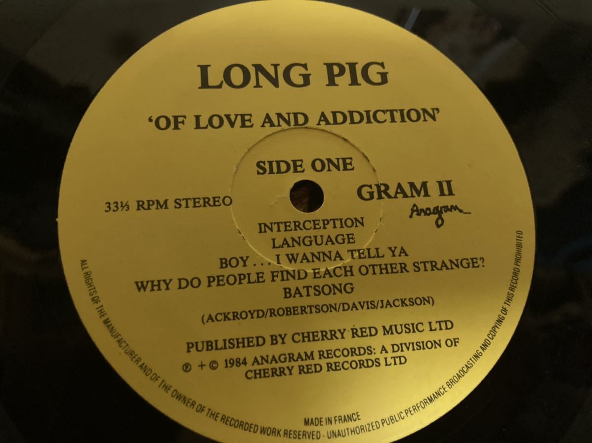 LONG PIG【LP OF LOVE AND ADDICTION】パンク天国/POSTPUNK/NEWWAVE/ポジパン/ゴス_画像3