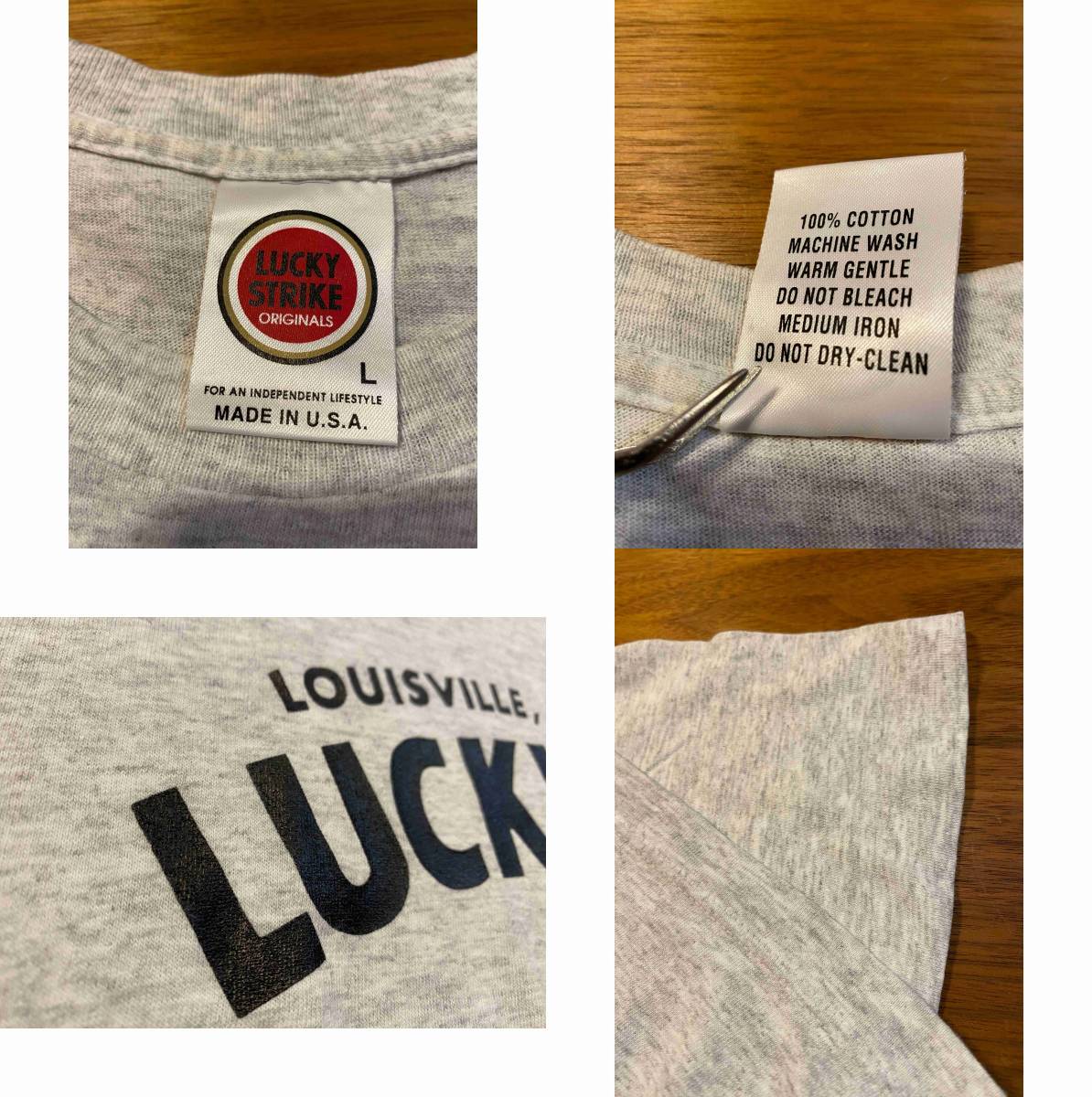 ビンテージ LUCKY STRIKE ラッキーストライク タバコ プロモ Tシャツ L アメリカ USA 古着_画像9