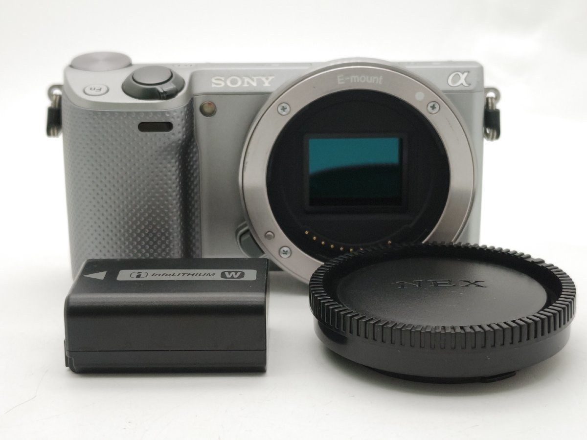 SONY NEX-5R ソニー ミラーレス一眼レフ シルバー 電池付 家電、AV ...