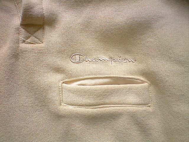 即決 DOORS 別注 青タグ Mサイズ Champion REVERSE WEAVE ハーフスナップ プルオーバーパーカー ベージュ アーバンリサーチ Mt Design 3776_画像4