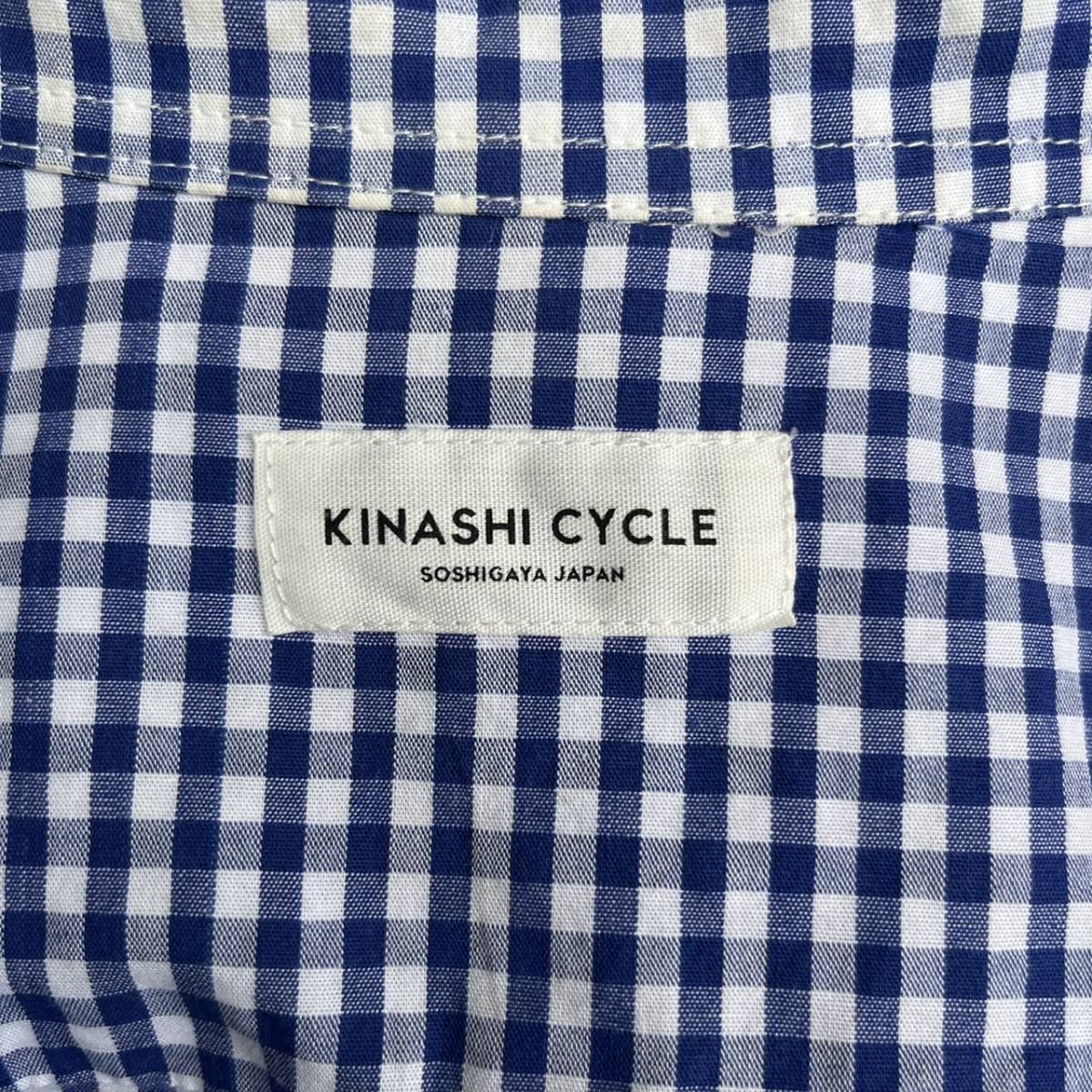 KINASHI CYCLE 木梨サイクル Lサイズ ギンガムチェック 長袖 シャツ とんねるず 木梨憲武_画像3