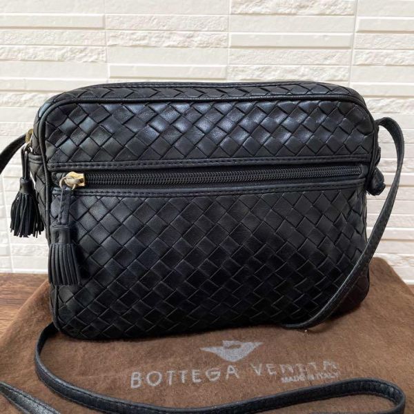 ボッテガ ヴェネタ イントレチャート レザー ショルダー バッグ