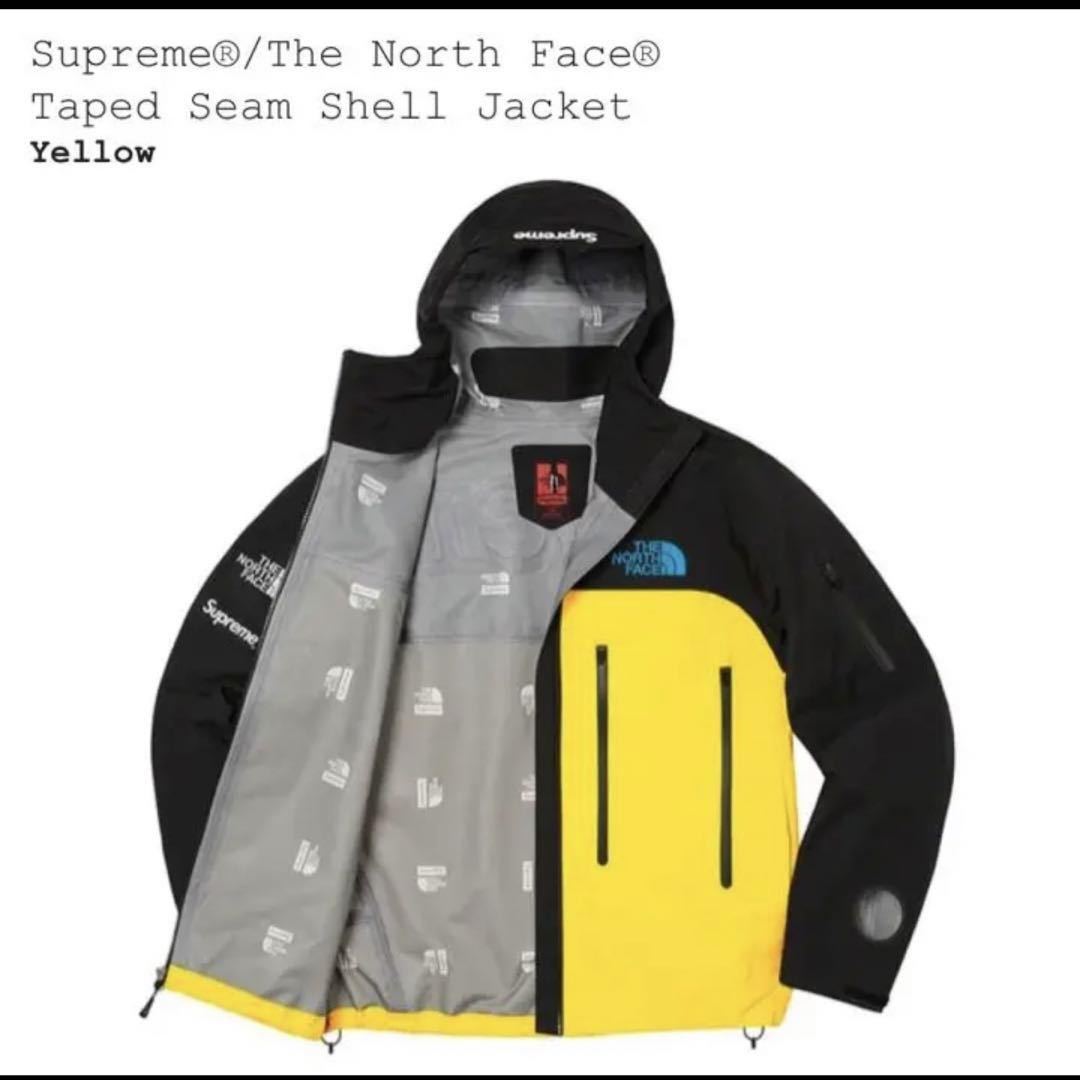 XXL Supreme / The North Face Taped Seam Shell Jacket Yellowシュプリーム ノースフェイス 希少サイズ Logo シュプリームノースフェイス_画像2