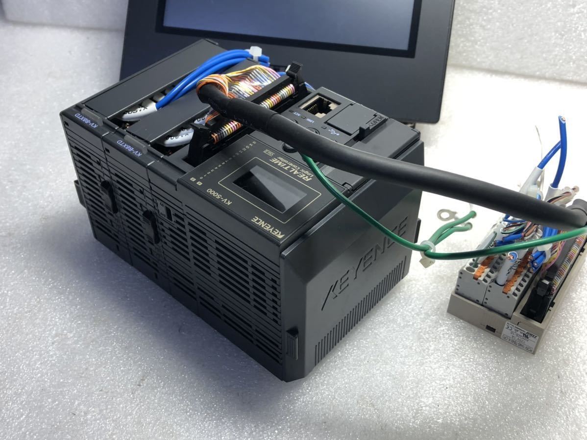 KEYENCE PLC KV-5000 入出力 KV-B8XTD×2台 タッチパネル KEYENCE PLC KV-5000 入出力 KV-B8XTD×2台 タッチパネル