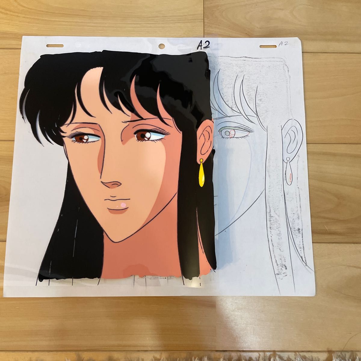 セル画・原画2枚セット】キャッツアイ 来生瞳 内海俊夫 北条司 セル画・原画2枚セット】キャッツアイ 来生瞳 内海俊夫 北条司