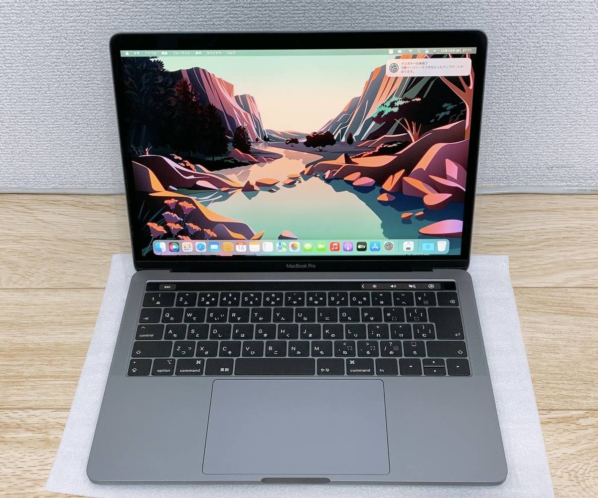【新品電池】MacBook Pro Mid 2018 Retina 13インチ スペースグレイ Touch bar A1989 Core i7 2.7GHz メモリ 16GB SSD 256GB Office 2021