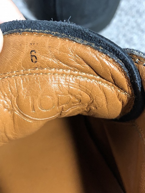 K21★TOD'S トッズ ブーツ 靴 シューズ 黒 サイズ6(25～25.5㎝位)_画像9