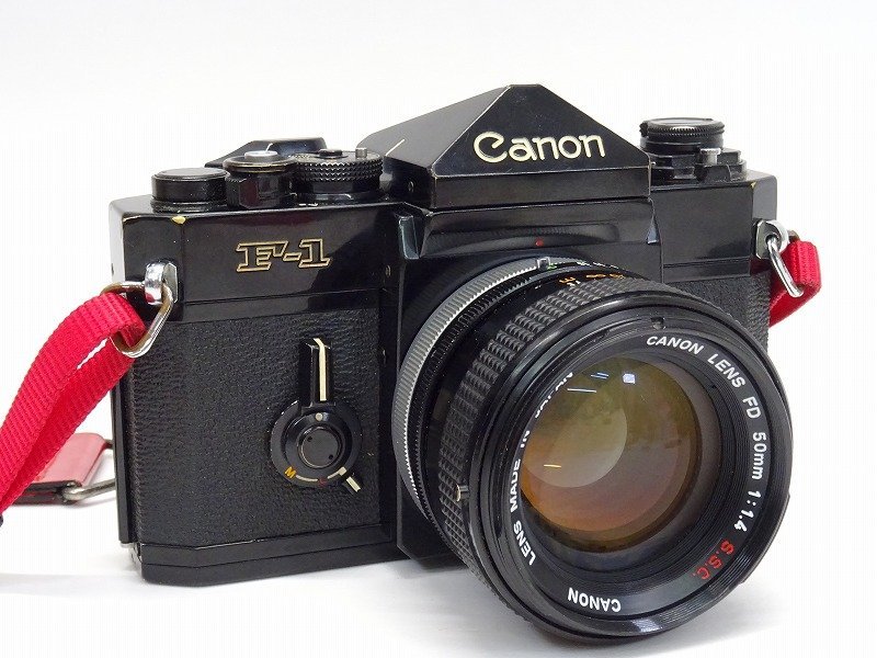 美品アンティーク キャノンF-1 FD50mm F1.4S.S.C.ワインダー付 smk