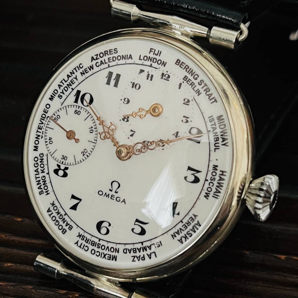 オメガ OMEGA ワールドタイム 動作良好 1921年 二重蓋 | avredentor.com.br