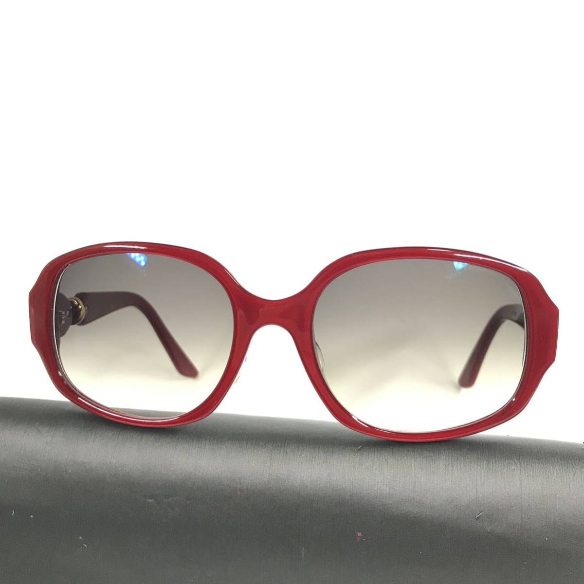 [ Cartier ] genuine article Cartier sunglasses toliniti5729581 red bordeaux × Brown gray men's lady's made in Italy Cross case postage 520 jpy 