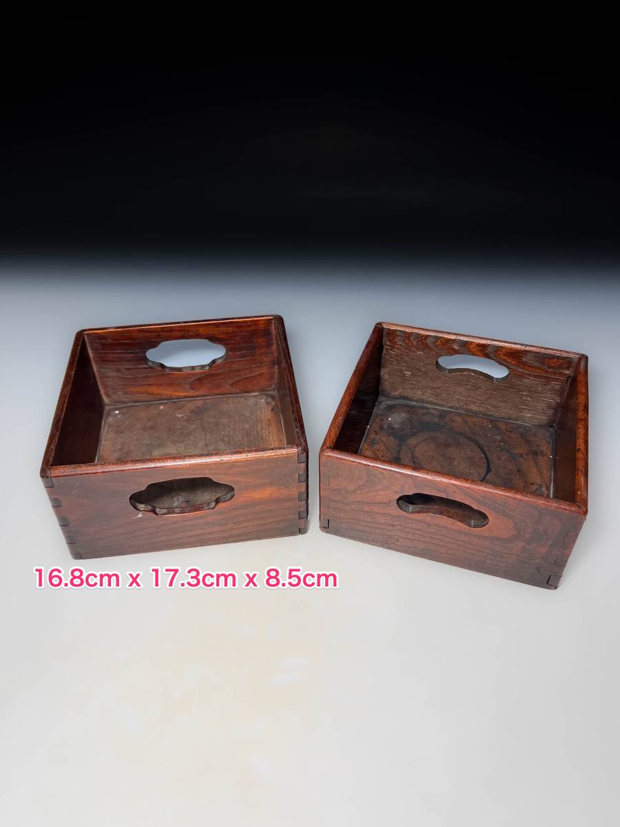 ヤフオク! - □古い煙草盆煙草道具喫煙道具タバコ盆民芸漆器木製