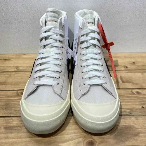 17aw OFF-WHITE THE:10 NIKE BLAZER MID 28cm AA3832-100 オフホワイト×ナイキ ザテン ブレザーミッド スニーカー_画像2