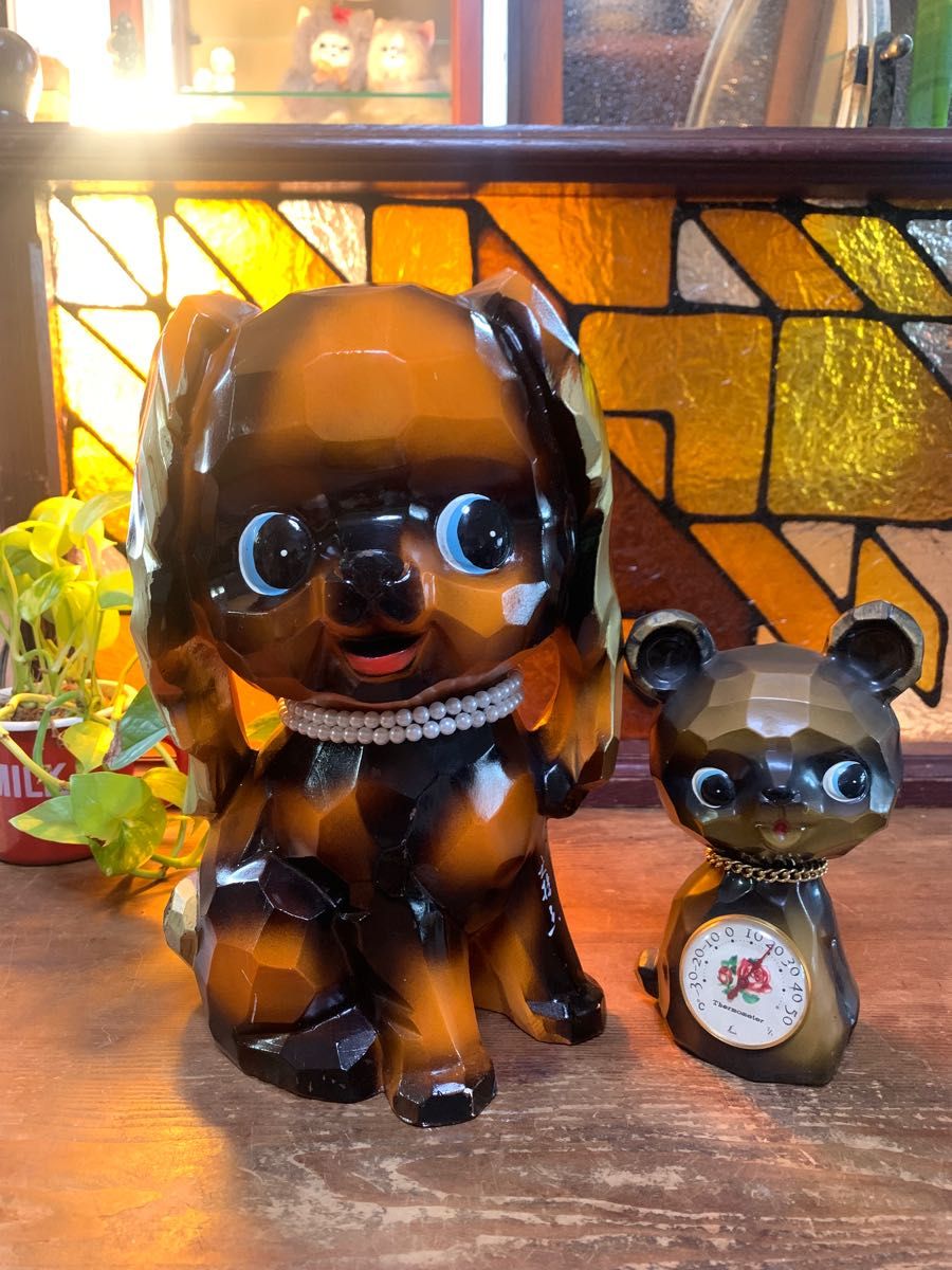 特大　貯金箱　犬　陶器　人形　置物　昭和　レトロ　昭和レトロ　当時もの　古道具
