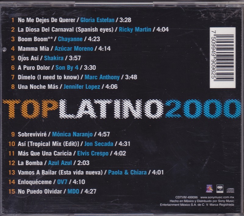 TOP LATINO 2000 /Mexico盤/中古CD!!59458_画像2
