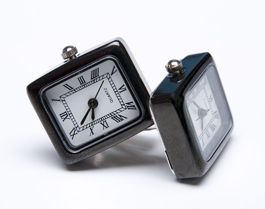 ★カフスボタン ONYX-ART LONDON CLM_06 RECTANGULAR BLACK WATCH Cufflinks　これマジで動きます・・♬～_画像2