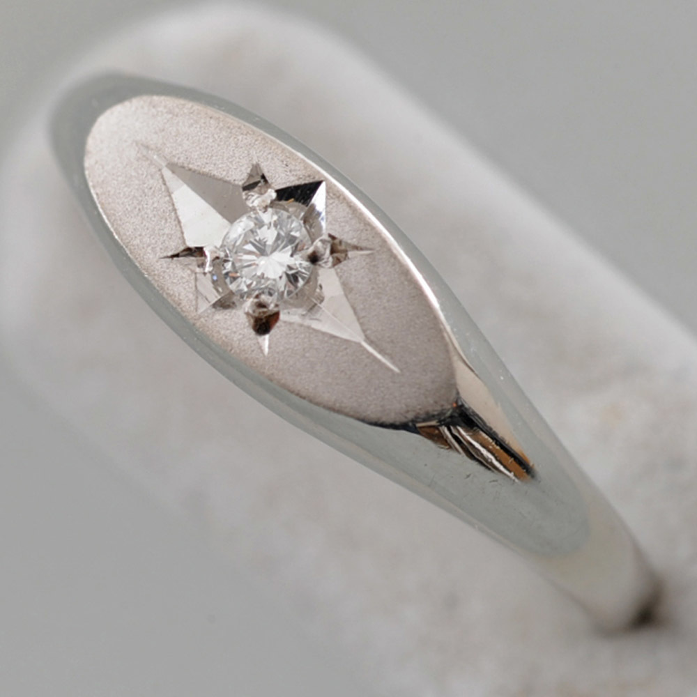 低価超歓迎】 Pt900プラチナ リング・指輪 ダイヤモンド0.05ct 16.5号