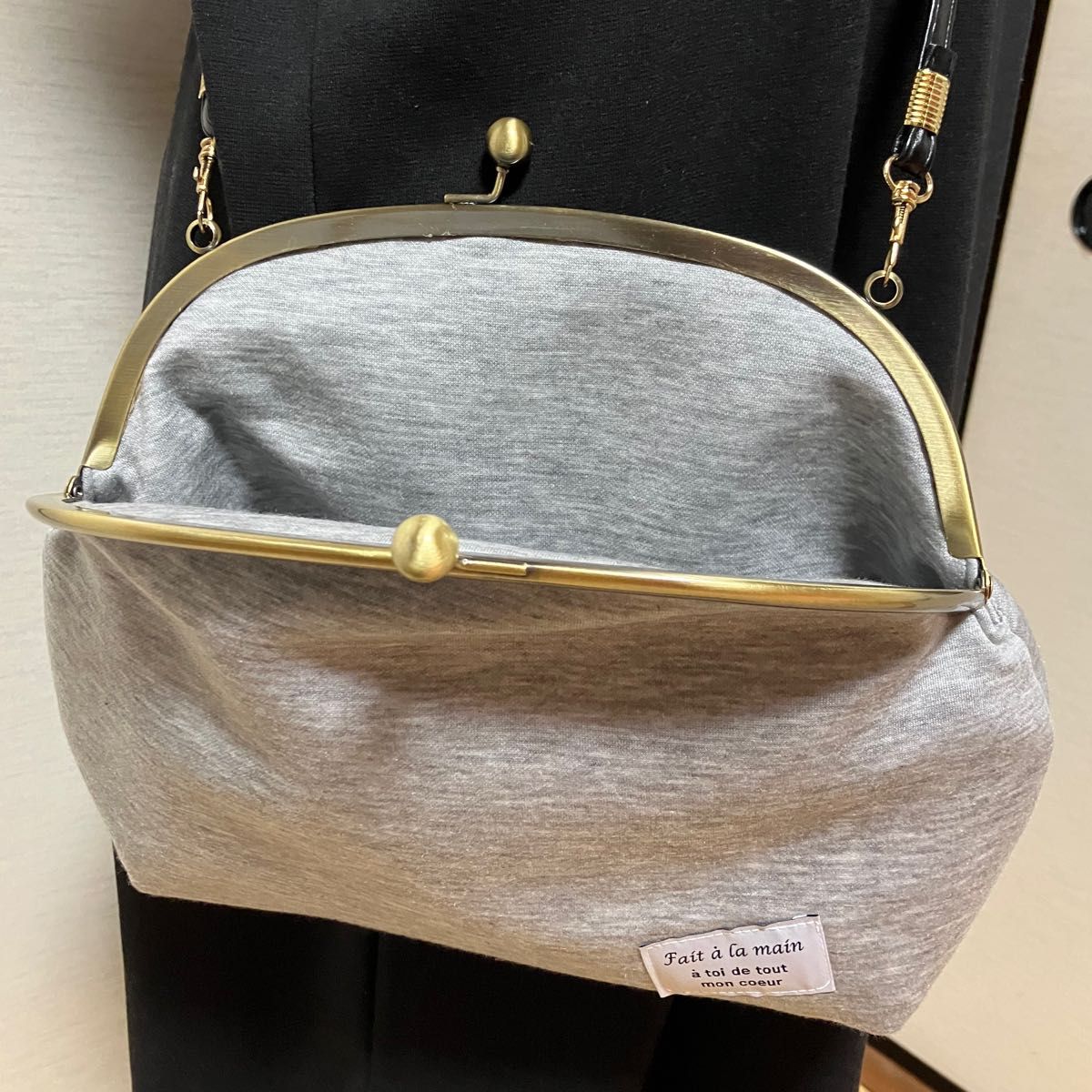 訳あり!POPO♡ハンドメイド♡がま口ショルダーバッグ♡ダンボール