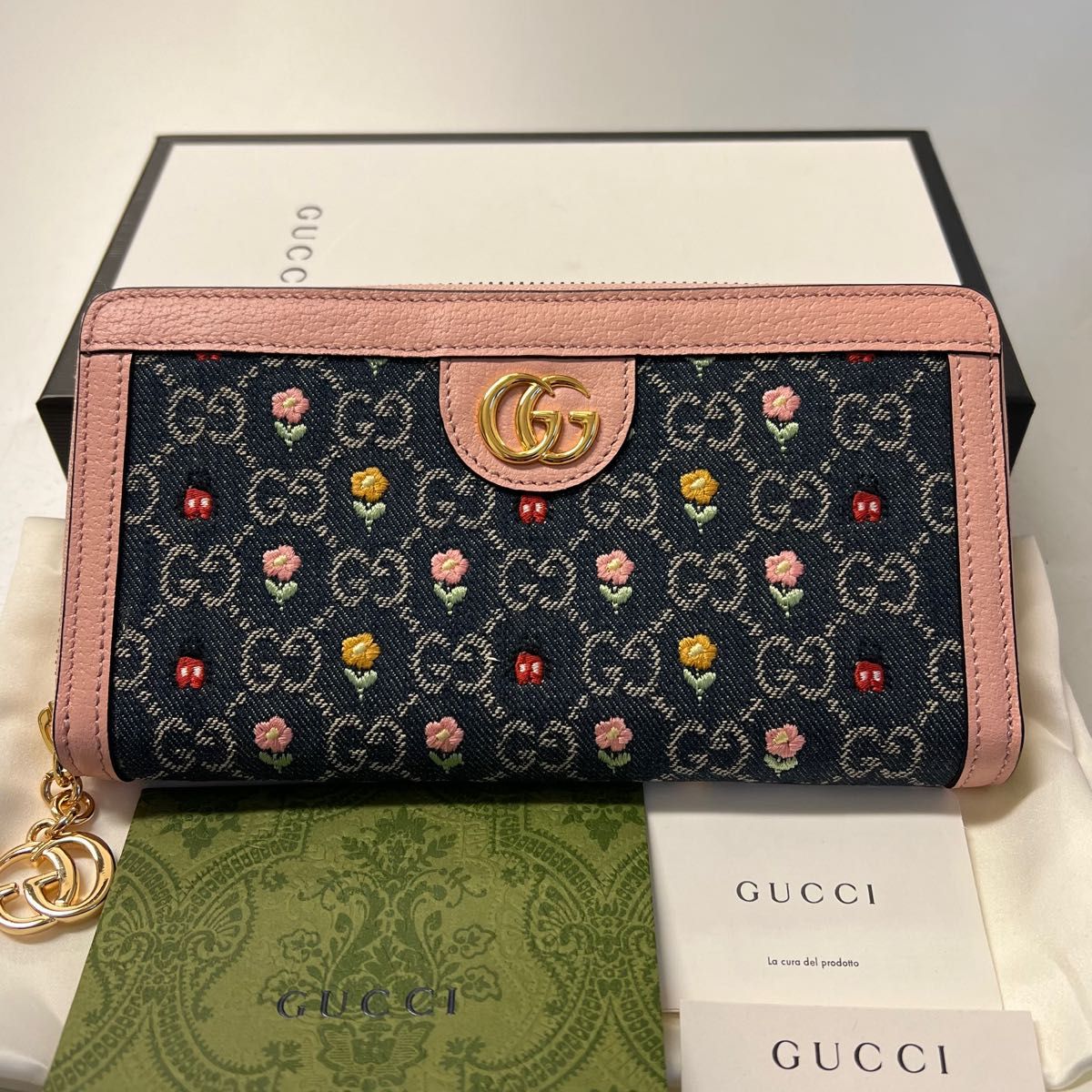 新品未使用! グッチ GUCCI 財布 長財布 オフィディア GGデニム