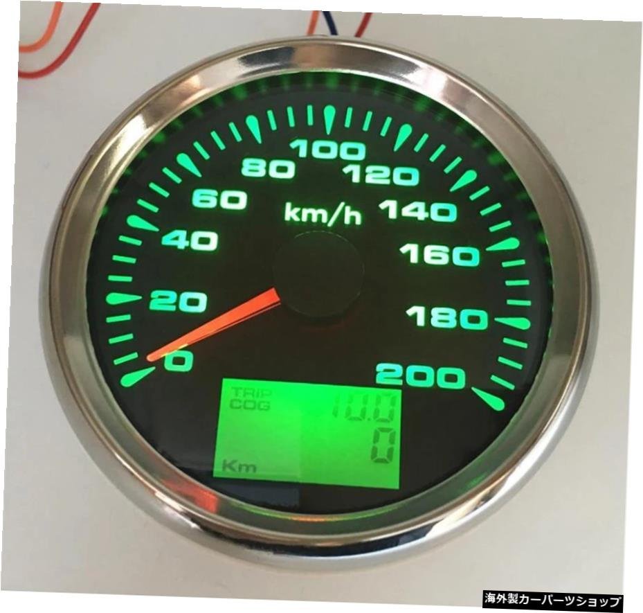 7色LEDバックライト85mmGPSスピードメーターゲージチューニングLCD走行距離計200KM/H 7 Colors LED Backlight 85mm GPS Speedometer Gaug_画像3