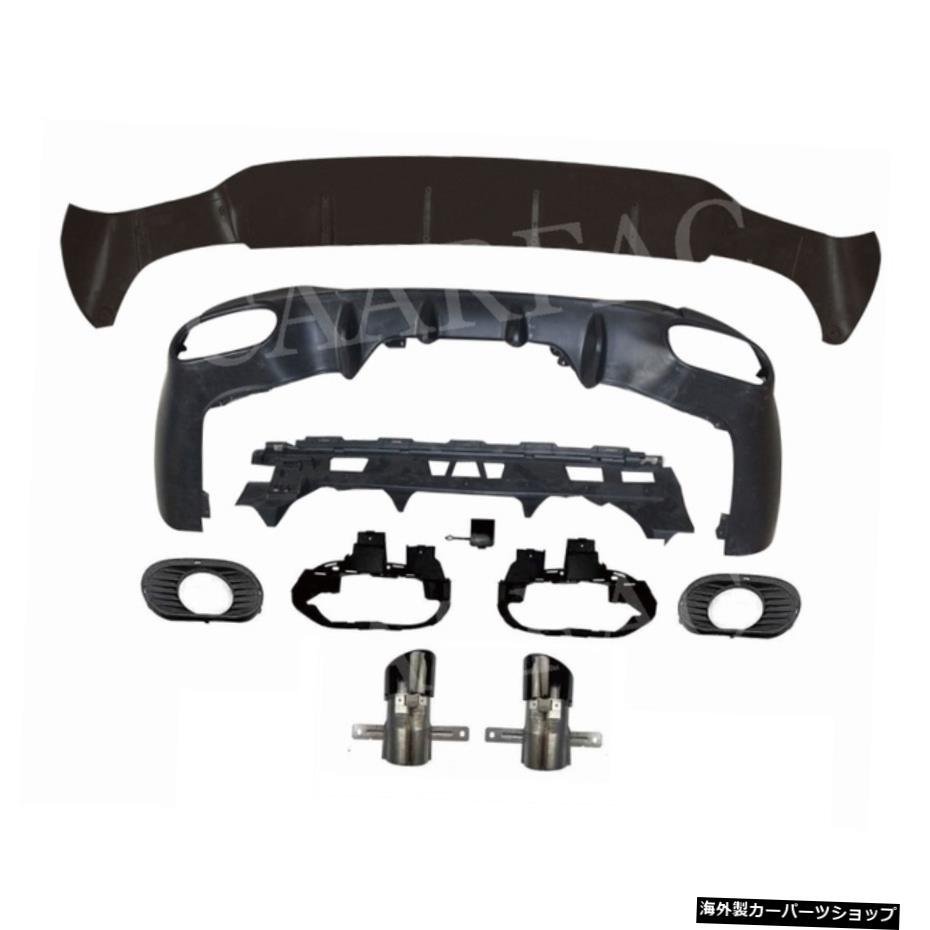 【ブラック35スタイル】メルセデスベンツCLAクラスC118CLA180CLA200 CLA250 CLA35 CLA45 AMG2020-2021用エキゾースト付きW118リアバンパー