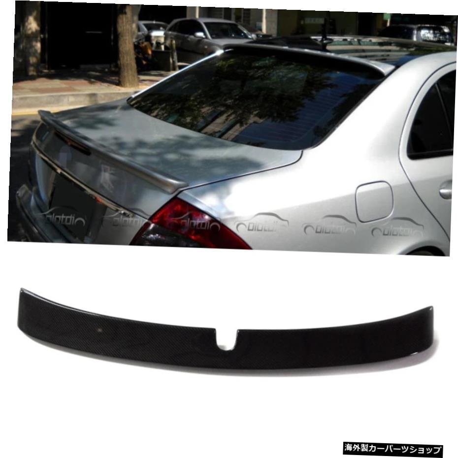 メルセデスベンツW211EクラスE300E430E500 E55 E63AMGセダン2004-2009 Carbon Fiber Rear Roof Spoiler Wing Lip Fits For Mercedes Benz_全国送料無料サービス!!