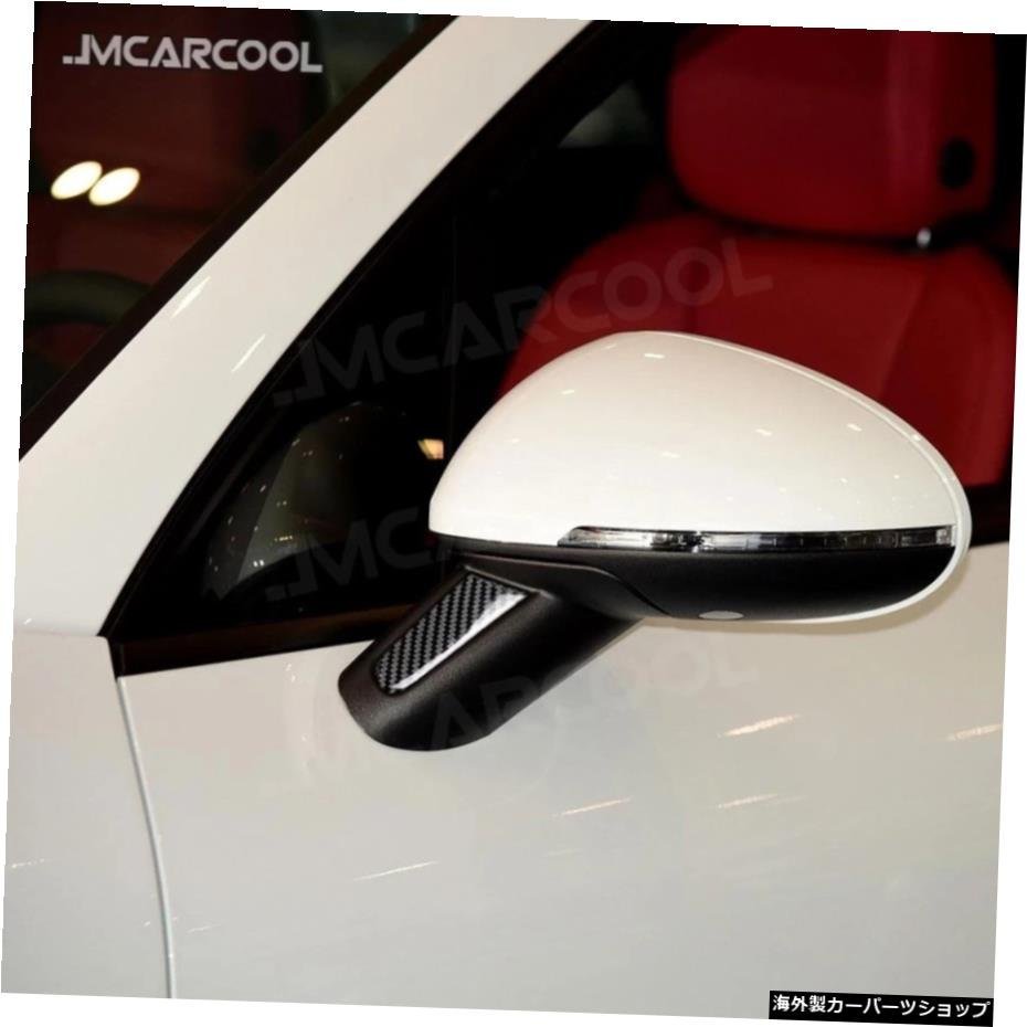 車用ドアバックミラーハンドルポルシェマカン2015-2018エクステリアアクセサリー用カーボンファイバートリムカバーステッカー Car Door Re_画像2