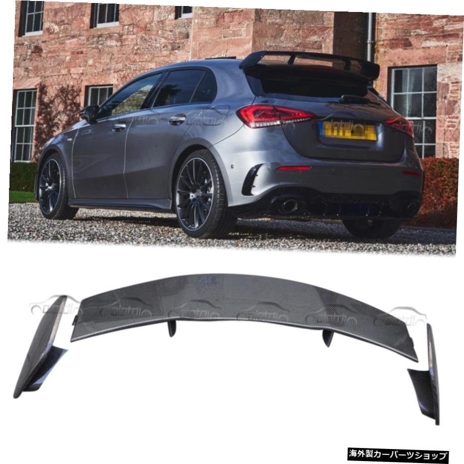 メルセデスベンツAクラスW177ハッチバック20192020用カーボンファイバールーフリップリアルーフスポイラーウィング Carbon Fiber Roof Lip_全国送料無料サービス!!