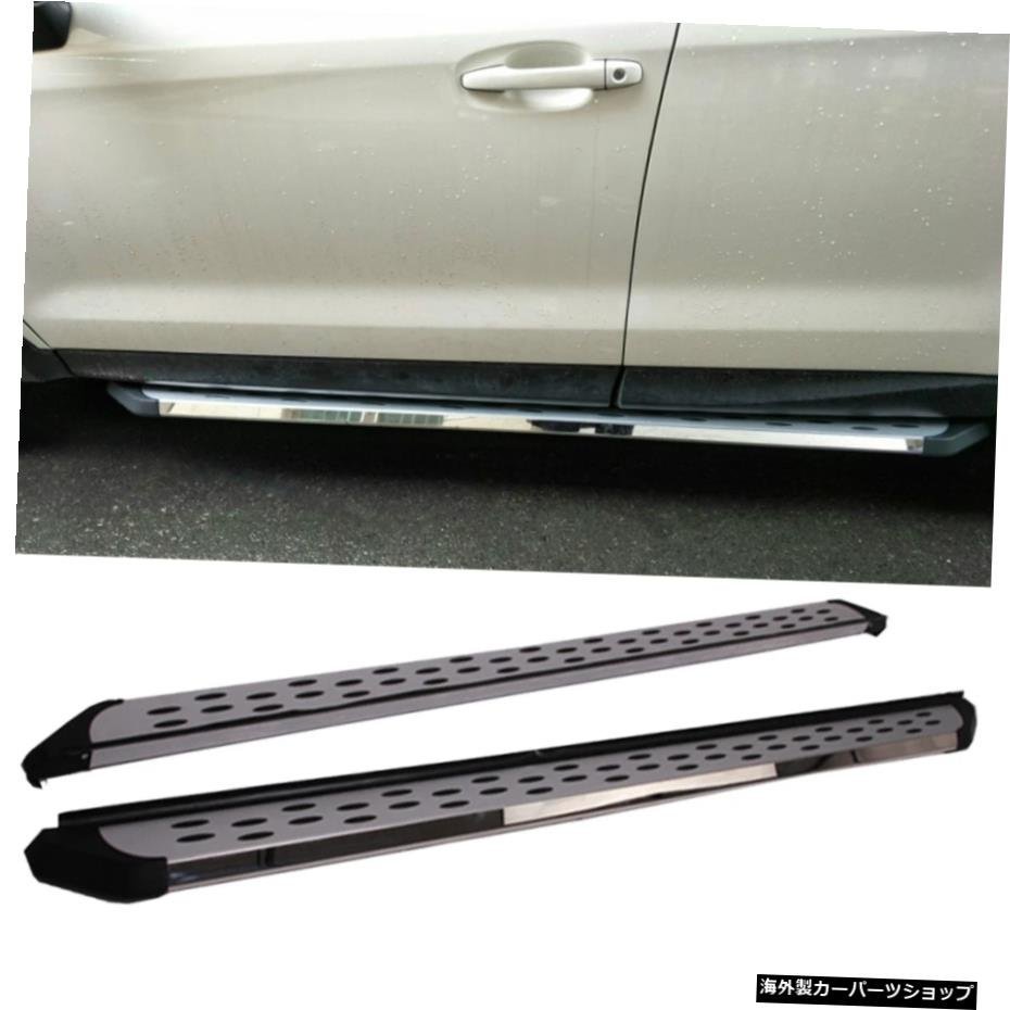 ランニングボードはVWトゥアレグ2011-2018に適合アルミニウムサイドNerfステップバーカーペダルプロテクター Running board fits for VW T_全国送料無料サービス!!