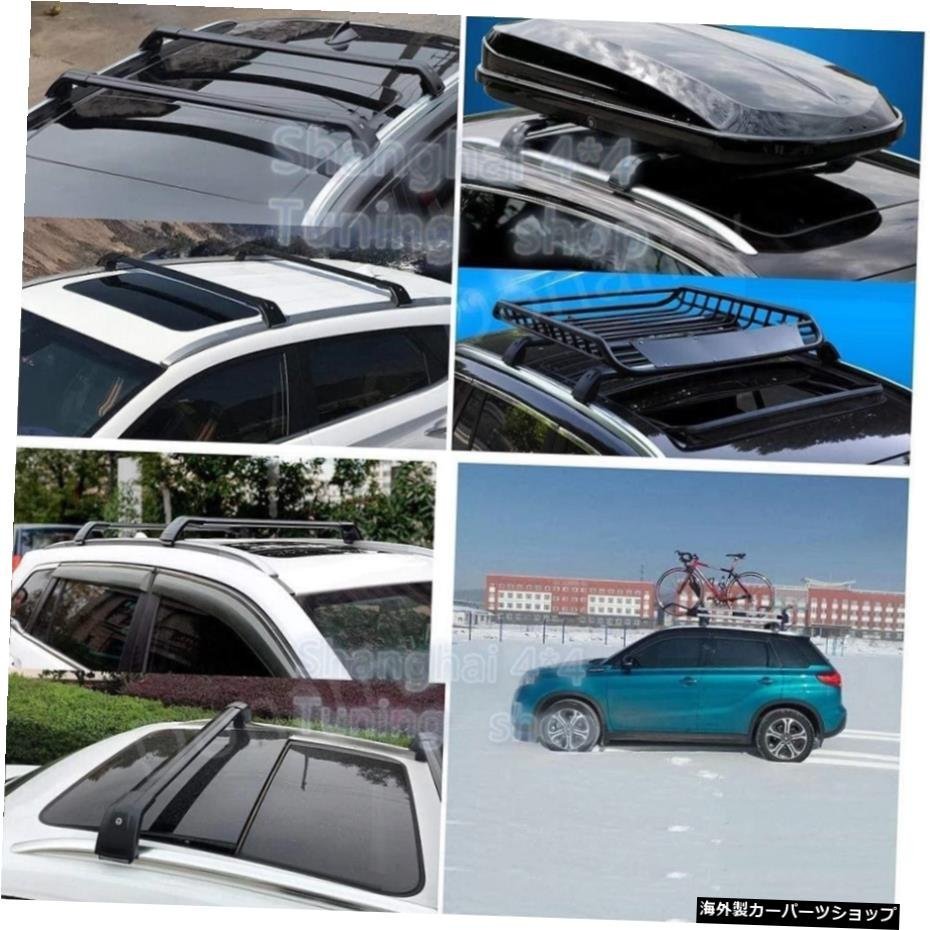 カーアクセサリーBMWX1 F48用ルーフカーゴラック2016-2021ルーフラッククロスバーレールラゲッジカーゴキャリアブラック Car accessories_画像3
