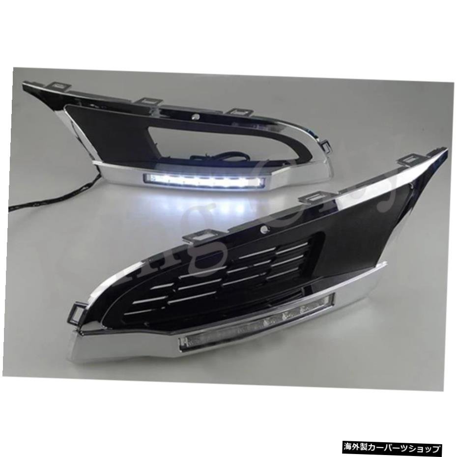 CAPQX 1Pair For VW Polo 2010 2011 2013 LEDデイタイムランニングライトDRLデイライトドライビングランプフロントフォグライトカバーキャ_画像4