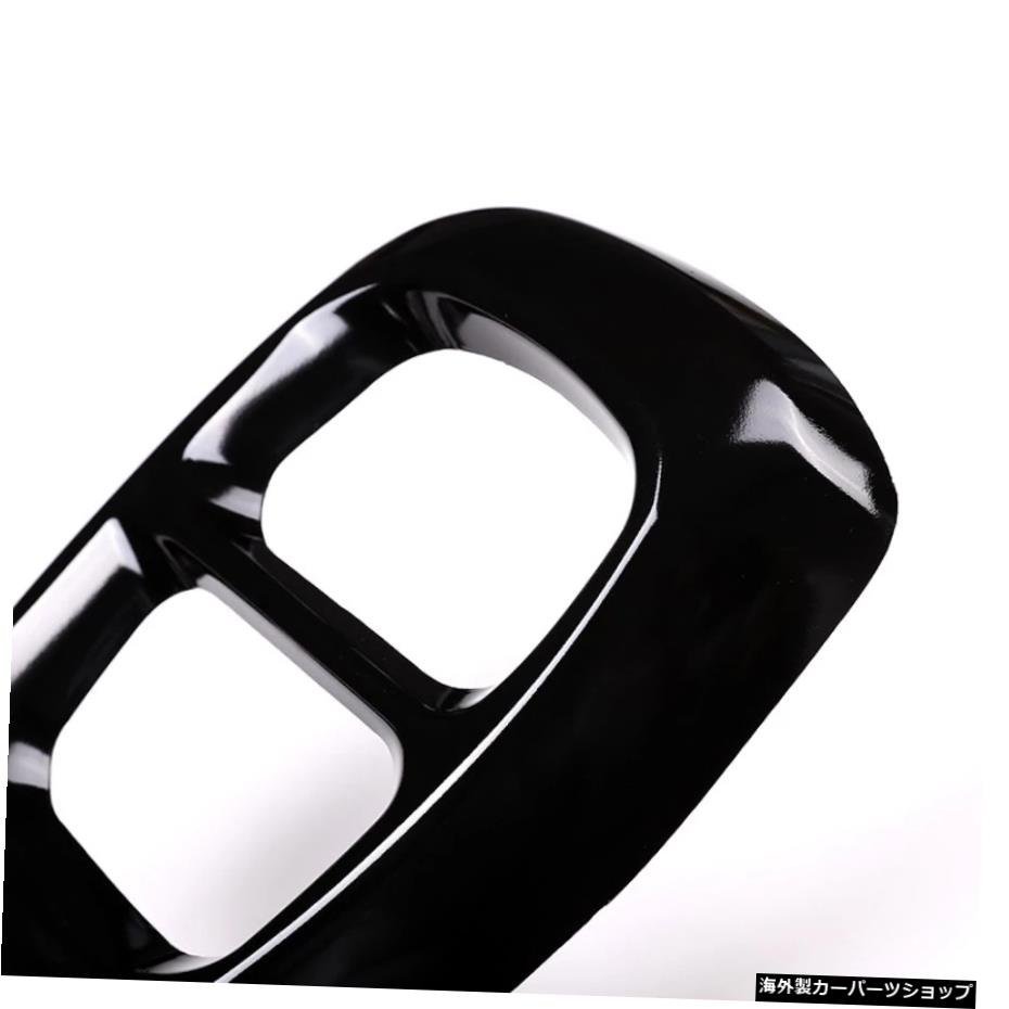 メルセデスベンツGLAクラスX156車排気出力テールカバートリムアクセサリー用光沢のある黒ステンレス鋼2個 2pcs Glossy Black Stainless St_画像5