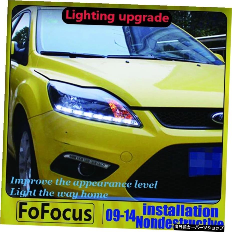 フォード用フォーカス2LEDヘッドランプ（LED電球またはキセノンキット付き）2009-2011 For Ford for focus 2 LED Head Lamps with LED bu_全国送料無料サービス!!