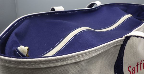 ●L.L.Bean エルエルビーン トートバッグ ラージ サイズ Sattimo バッグ　鞄 ホワイト ネイビー 服飾雑貨_画像5