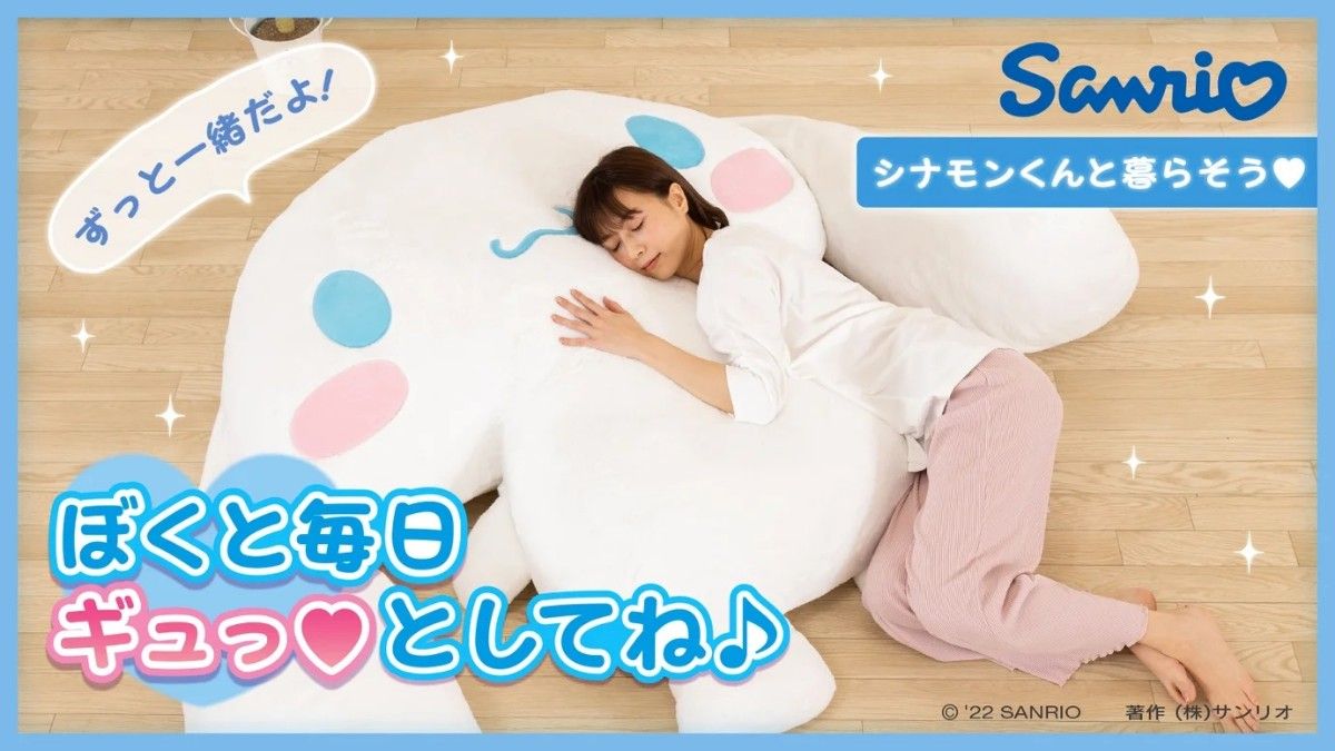 シナモロールと暮らそう 夢の超BIGふかふかぬいぐるみクッション