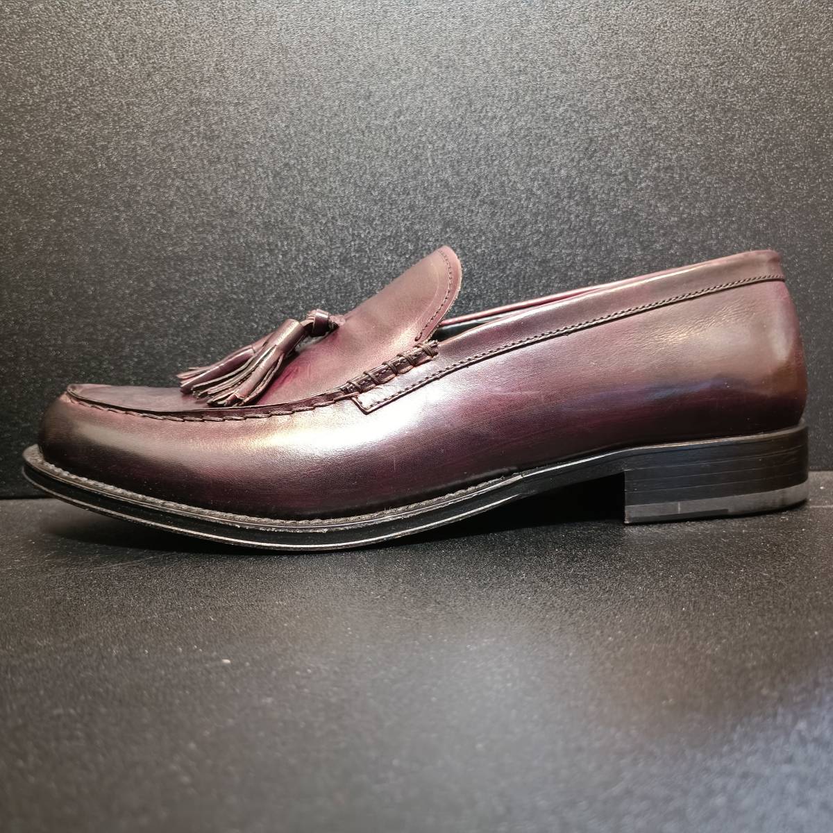 ブライアンクレス (BRIAN CRESS) イタリア製革靴 ボルドー UK8_画像2