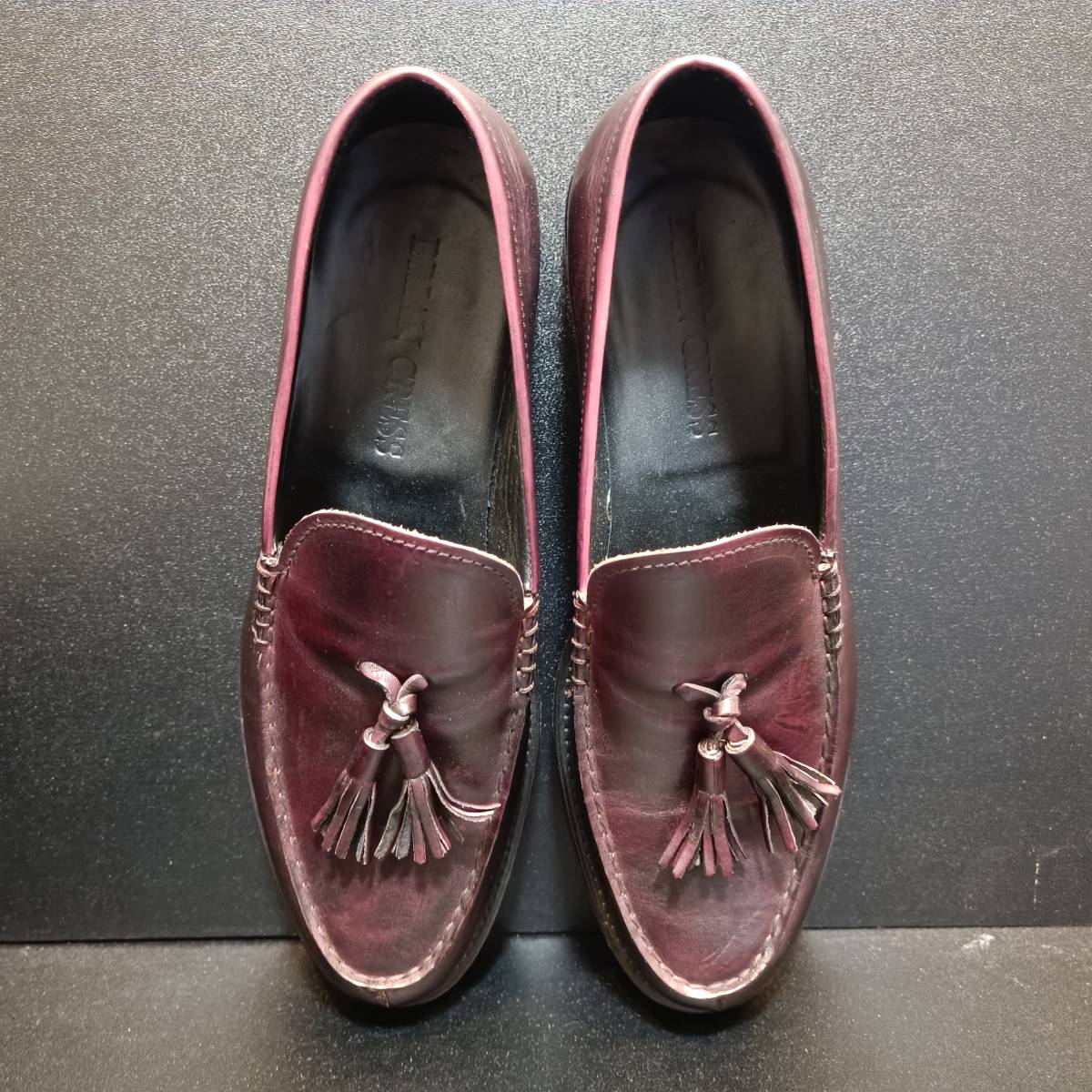 ブライアンクレス (BRIAN CRESS) イタリア製革靴 ボルドー UK8_画像4