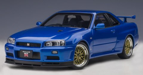  ☆即決送料無料☆AUTOart 1/18 スカイライン GT-R R34 VスペックII Nur BBS LM ２台セット& 1/24 RB26DETT コレクションコンプセット_画像2