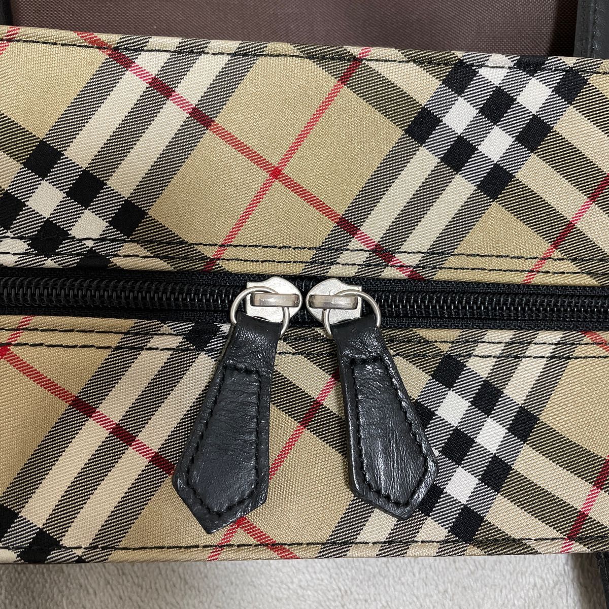 良品 Burberry バーバリー ホース柄 ノバチェック サスペンダー