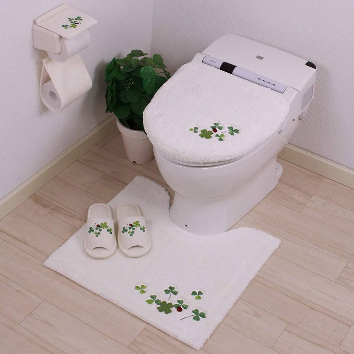新品】センコー テントウムシ トイレ4点セットアイボリー トイレマット